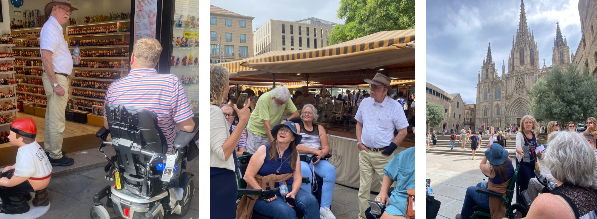 Experiencia accesible por el Barrio Gótico de Barcelona Tres escena del Barrio Gótico de Barcelona